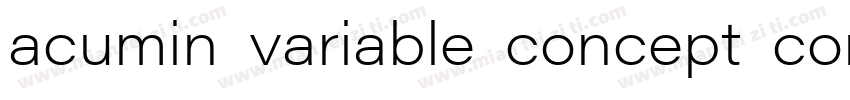 acumin variable concept condensed b字体转换
